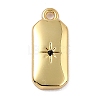 Brass Micro Pave Cubic Zirconia Charms ZIRC-I054-12G-02-1