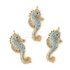 SHEGRACE Brass Synthetic Turquoise Pendants XGRQ5K388-839G-1