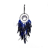 Iron Woven Web/Net with Feather Pendant Decorations AJEW-B017-15-2