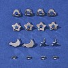 16Pcs 4 Styles 304 Stainless Steel Stud Earring Findings STAS-FS0001-85P-7