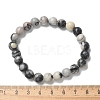 Natural Netstone Bead Stretch Bracelets BJEW-K212-B-021-4