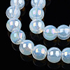 Electroplate Transparent Glass Beads Strands GLAA-T032-T6mm-AB14-2
