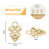SUPERFINDINGS 14Pcs Alloy Snap Lock Clasps Findings FIND-FH0008-37KCG-2