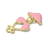 Golden Tone Alloy Enamel Pendants ENAM-O052-01G-02-3