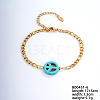 Fashionable Korean Style Brass Synthetic Turquoise Bracelets LH9898-6-1