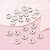 Brass Grade A Rhinestone Spacer Beads RB-A014-Z7mm-28S-4
