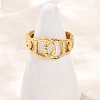 304 Stainless Steel Cuff Open Rings for Women RJEW-H255-01G-01-1