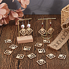 60Pcs Wood Pendants WOOD-FH0002-30A-5
