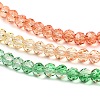 Transparent Painted Glass Beads Strands DGLA-A034-T4mm-A04-4