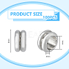 201 Stainless Steel Grooved European Beads STAS-DC0015-64-2