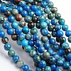 Dyed Natural Imperial Jasper Round Bead Strands G-M274-05-4mm-1