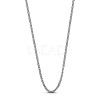 SHEGRACE Rhodium Plated 925 Sterling Silver Curb Chain Necklaces JN988A-1