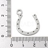 Non-Tarnish 304 Stainless Steel Pendants STAS-B056-13P-02-3