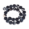 Natural Striped Agate/Banded Agate Beads Strands G-E560-G01-2