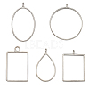 Alloy Open Back Bezel Big Pendants PALLOY-TA0001-26P-1