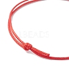 2Pcs 2 Style Heart & Skeleton Key Alloy Enamel Braided Bead Bracelets Set BJEW-JB09772-6