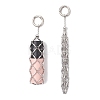 304 Stainless Steel Macrame Pouch Empty Stone Holder Pendant Decorations SA-CJ5EA2-02-1