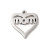 Non-Tarnish Mother's Day Theme 304 Stainless Steel Pendants LS-STAS-E171-03P-04-1
