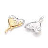 304 Stainless Steel Melting Heart Pendants X-STAS-T073-73GP-2