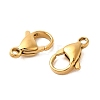 Ion Plating(IP) 304 Stainless Steel Lobster Claw Clasps X-STAS-AB15-G-01-2