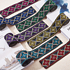 FINGERINSPIRE 12.25M 7 Colors Ethnic Style Polyester Ribbons OCOR-FG0001-23-5