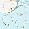 4Pcs 4 Colors Ocean Dyed Synthetic Turquoise Sea Turtle Beaded Adjustable Waxed Polyester Cord Bracelets for Women BJEW-JB14243-02-1