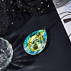 1Pc Glass Pendant Decorations AJEW-BBC0002-29-4