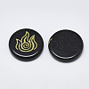 Natural Black Gemstone Cabochons G-T122-37K-2
