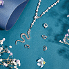 6Pcs Brass Micro Pave Clear Cubic Zirconia Twister Clasp FIND-BC0004-02-3