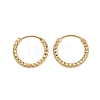 Brass Textured Hoop Earrings LS-EJEW-F378-03B-G-2