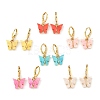 Brass Huggie Hoop Earrings EJEW-JE04229-M-1