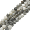 Natural Hawk's Eye Beads Strands G-S300-104-6mm-1