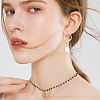 2 Pairs 2 Colors Plastic Imitaion Pearl Beaded Dangle Leverback Earrings EJEW-FI0001-03-4