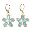 Brass Seed Glass Beads Leverback Earrings EJEW-MZ00759-02-3
