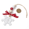 Christmas Snowflake Wood Pendant Decorations X1-HJEW-TA00301-3