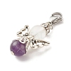 Natural Amethyst Pendant Decorations HJEW-JM00599-03-3