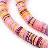 Handmade Polymer Clay Beads Strands CLAY-R089-8mm-T007-5