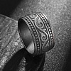 Vintage Totem 304 Stainless Steel Wide Finger Rings for Men FS-WG9BFEA-09-1