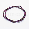 Electroplate Glass Beads Strands X-EGLA-J144-FP-A07-2