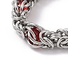 201 Stainless Steel Rope Chain Bracelets BJEW-R313-08A-P-5