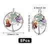 Chakra Themed Natural & Synthetic Gemstone Pendants G-SC0002-23P-2