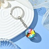 Round Glass Beads Keychain KEYC-YW00066-01-1