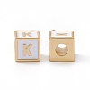 Rack Plating Brass Enamel Beads KK-B060-04G-04-2