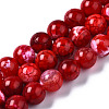 Dyed Natural Crackle Agate Beads Strands X-G-T100-03C-1