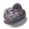 Natural Amethyst Carved Healing Snail Figurines G-K342-02A-4