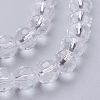 Transparent Glass Bead Strands GLAA-R095-6mm-15-3