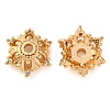 Brass Micro Pave Clear Cubic Zirconia Bead Caps KK-K378-47A-G-1
