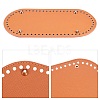 PU Leather Oval Long Bottom for Knitting Bag FIND-WH0032-01B-4