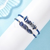 2Pcs Natural Lapis Lazuli & Glass Seed Beads Braided Bead Bracelets for Women BJEW-MZ00247-02-3