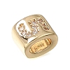 Brass Micro Pave Clear Cubic Zirconia Beads CU-CBAA19F-01G-F-3